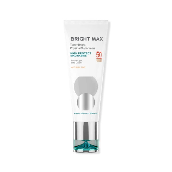 کرم ضد آفتاب فیزیکال SPF50 رنگی (نچرال)برایت مکس