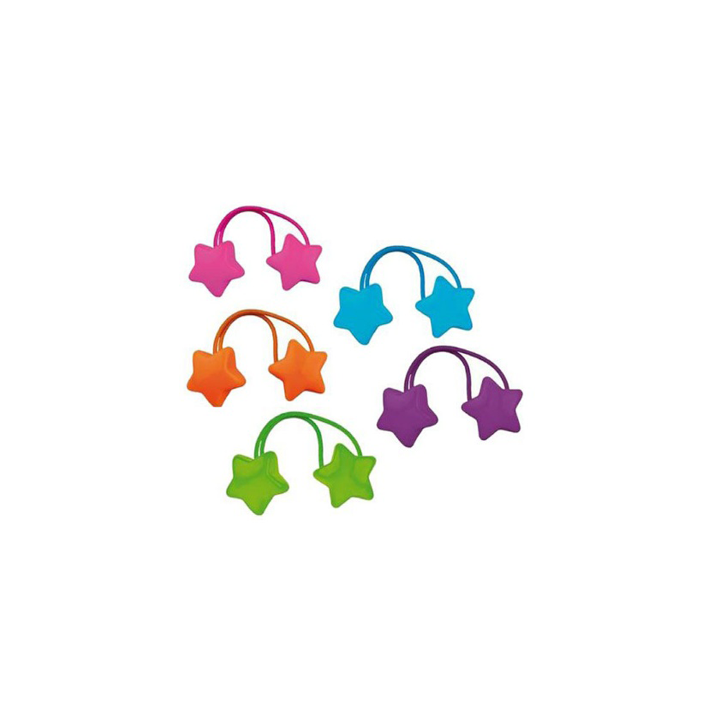 TITANIA-TWIN-BEAD-PONYTAILER-START-5-PCS-PINK-BLUE-ORANGE-PURPLE-GREEN-ART-NR-7984