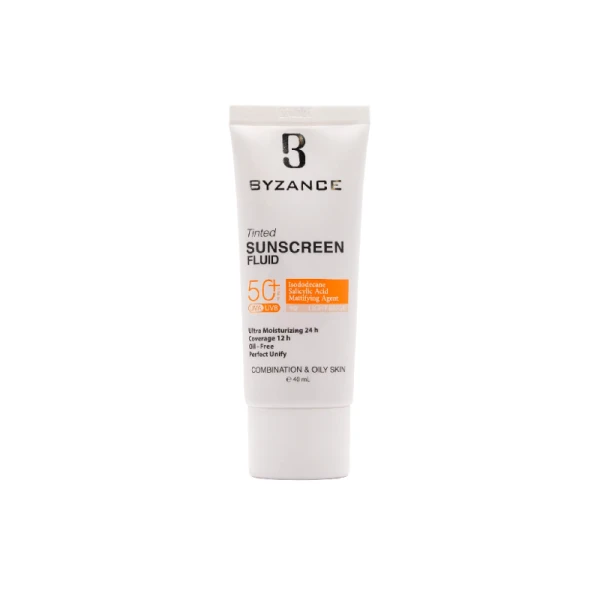 ضد آفتاب رنگی پوست چرب بیزانس SPF50