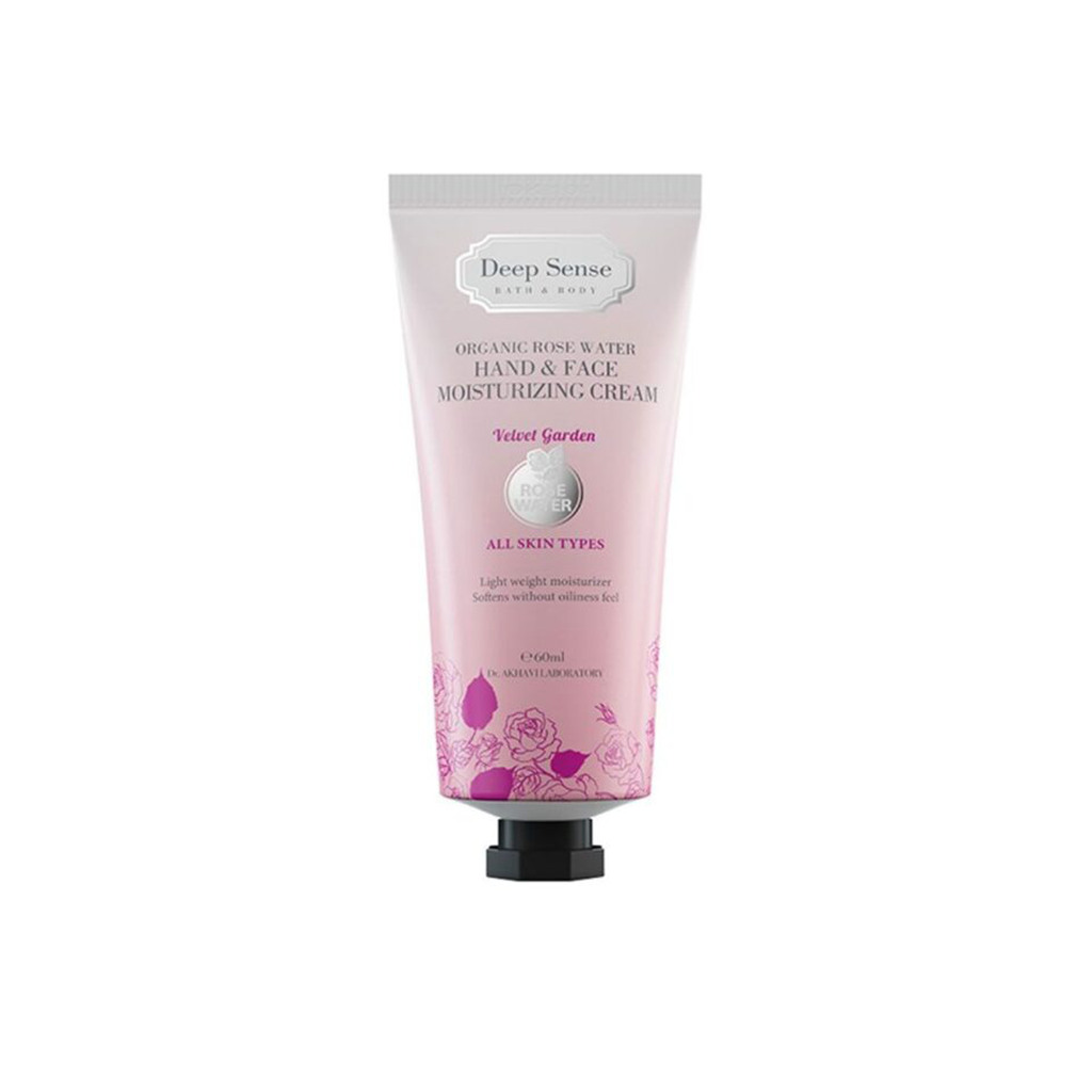 Organic-rose-water-Hand-&-face-moisturizing-cream-60ml-DEEP-SENSE