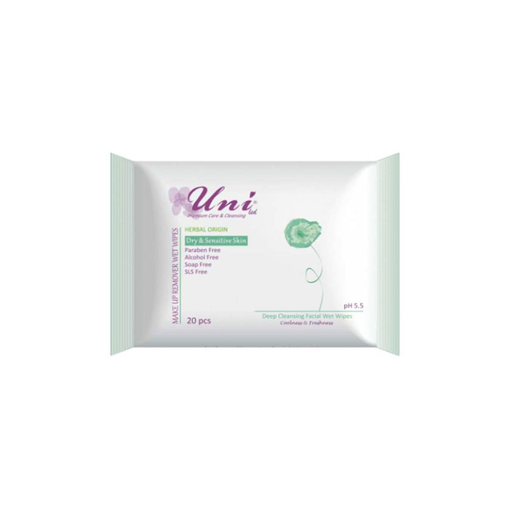 Deep-cleansing-facial-Wet-Wipes-for-Dry-&-Sensitive-Skin-20pcs-UNI-LED