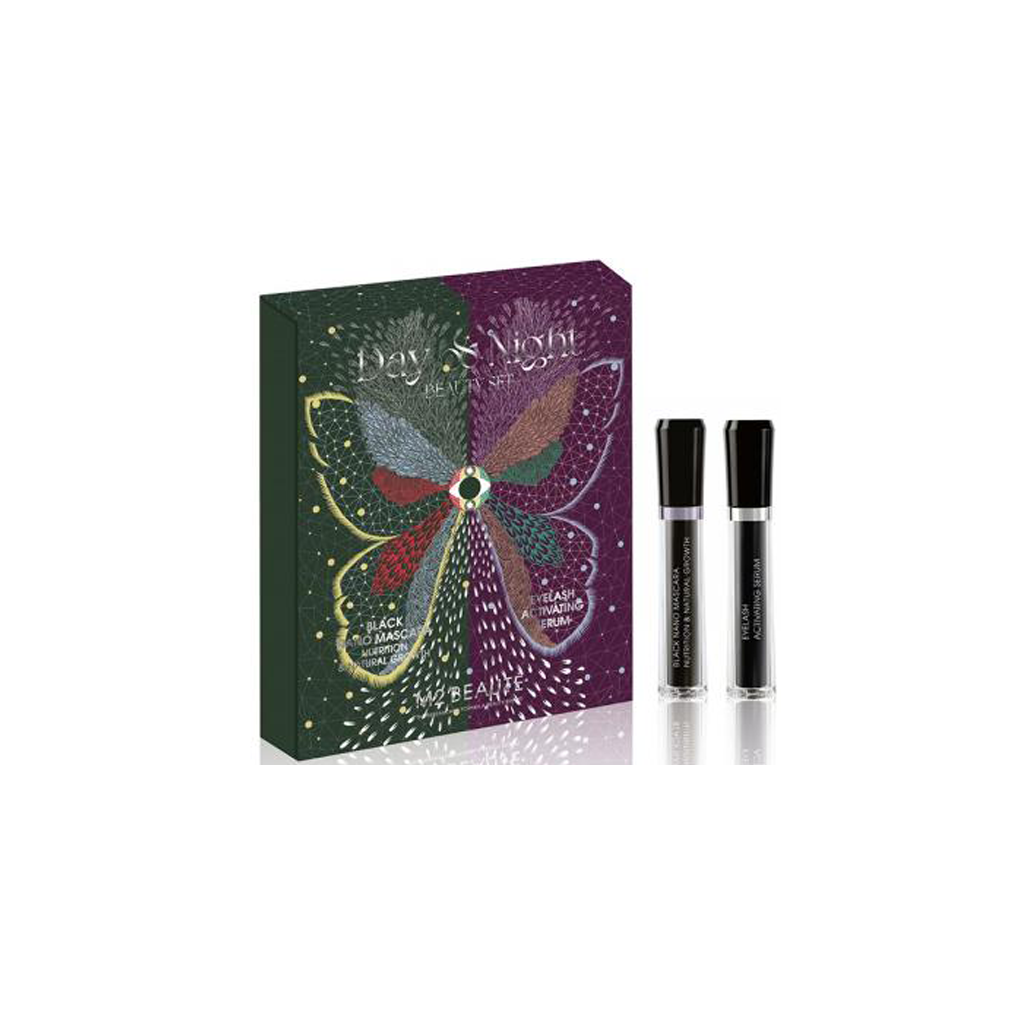 M2-BEAUTE-SET-DAY -&-NIGHT-BLACK-MASCARA-EYELASH-SERUM